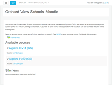 Tablet Screenshot of moodle.orchardview.org
